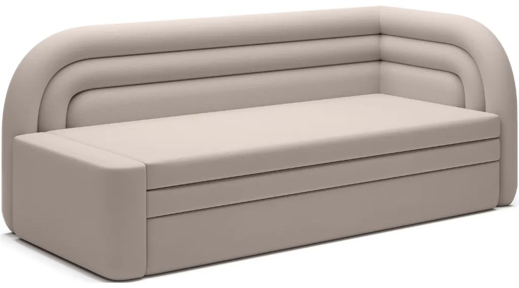 Beżowa rozkładana sofa 3-osobowa FABILLO Wersja: Lewy róg