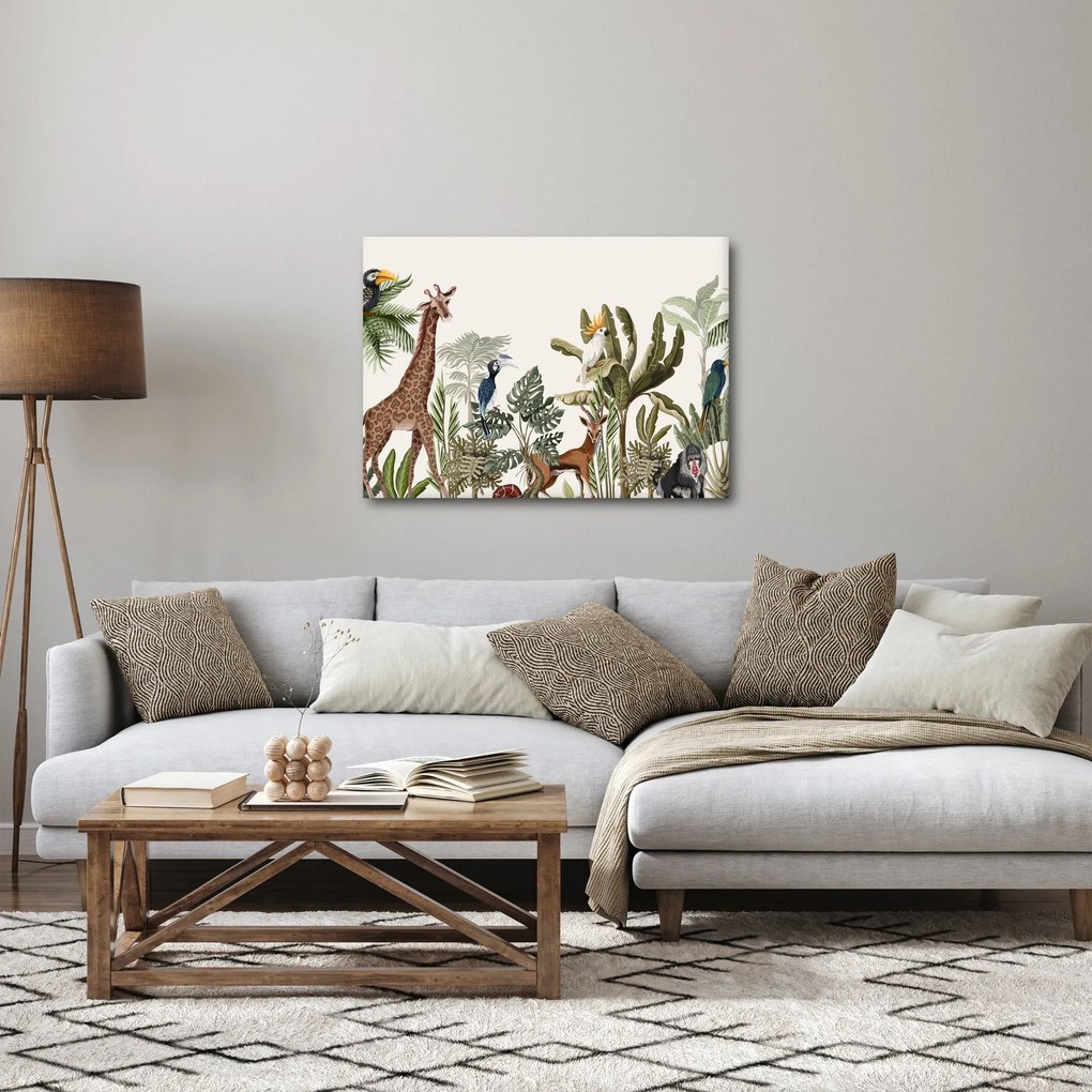 Obraz - Mieszkańcy Afryki (70x50 cm)