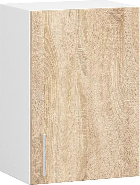 Szafka kuchenna AKORD W40 system LIMA Biała 40 cm 1 drzwi kolor Dąb Sonoma mat 2 półki 40x30,5x58 cm