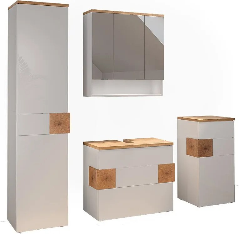 Zestaw mebli łazienkowych biały 70x37x64.5 eden