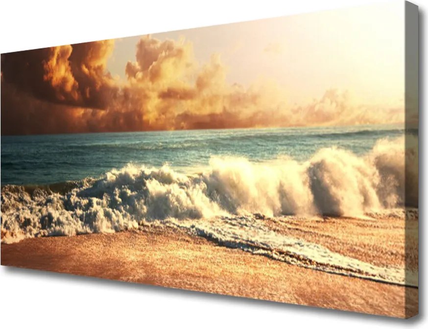 Obraz canvas Wzburzone Fale Oceanu