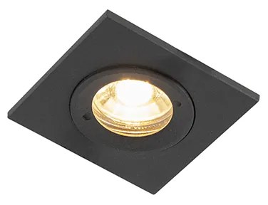 Zewnetrzna Inteligentny podtynkowy reflektor kwadratowy czarny IP44 z WiFi GU10 - Xena Nowoczesny Oswietlenie zewnetrzne