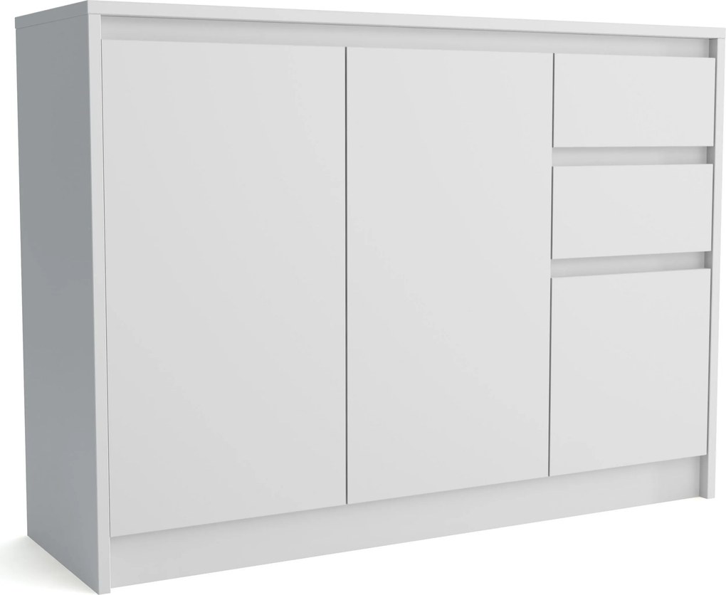 Komoda ASTORRE - Biały / 113 cm / 2 szuflady