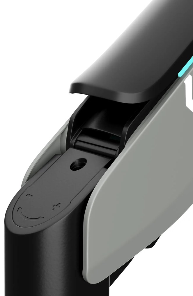 Uchwyt na monitor 49 cali, szaro-czarny LED RGB X-ARM