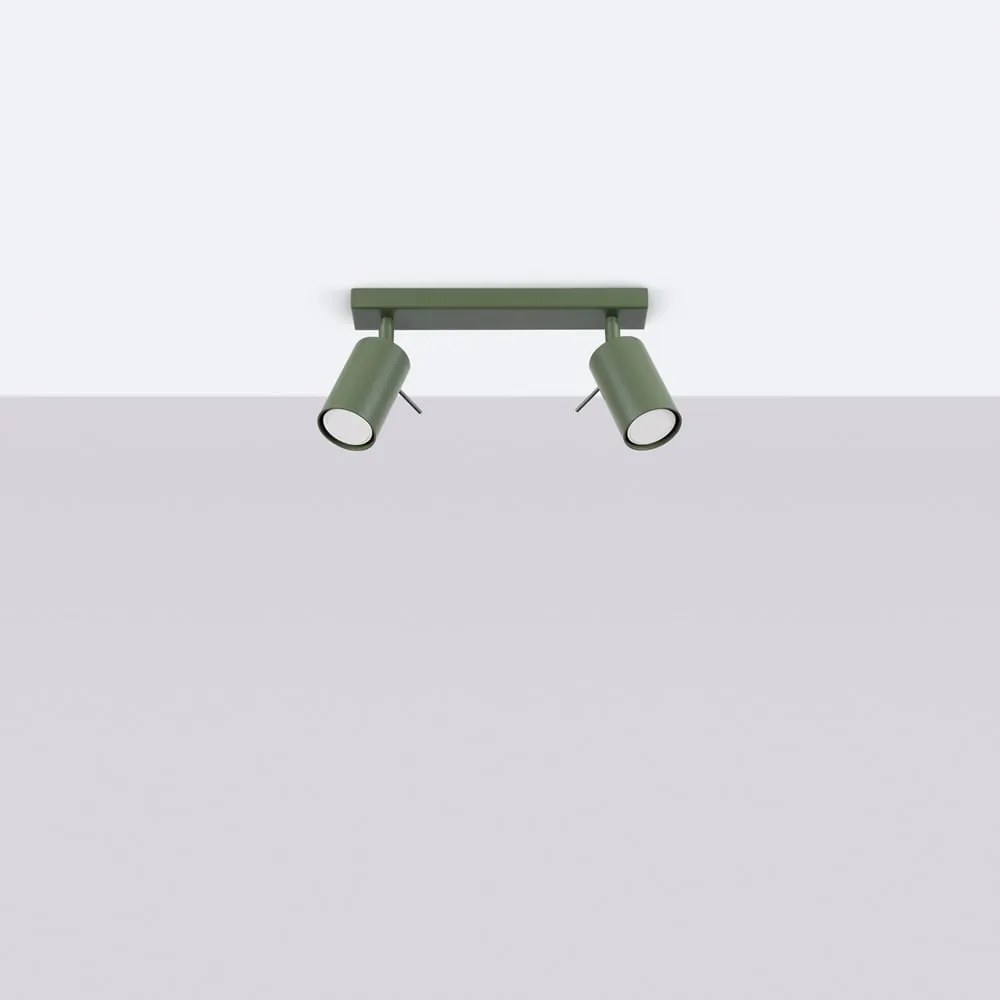 Zielona lampa punktowa 6x30 cm Etna – Sollux