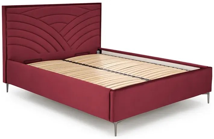 Bordowe pikowane wezgłowie do łóżka T2-D38