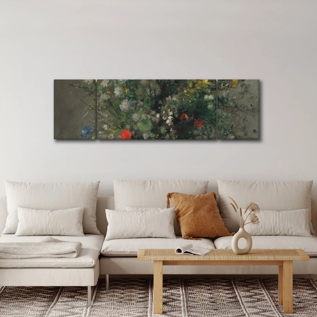 Obraz - Auguste Renoir, Flowers in a Vase, reprodukcje (170x50 cm)