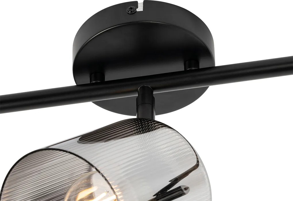 Plafon z kloszem przydymionym 3-punktowy regulowany - Laura