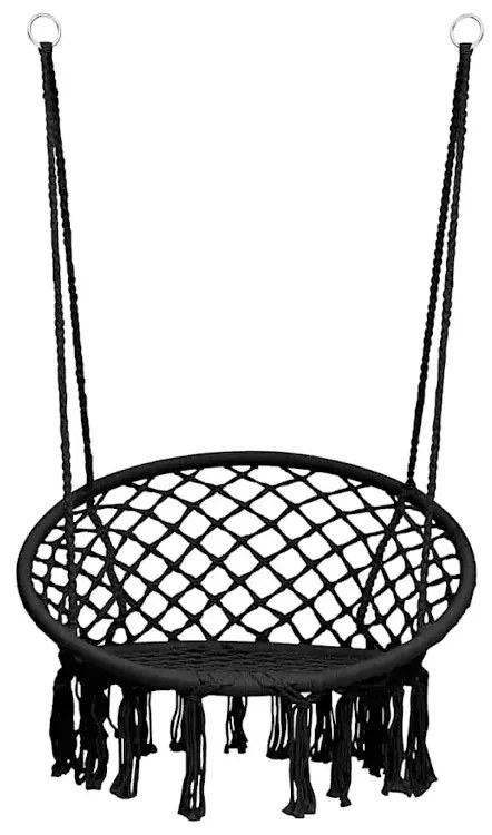 Wiszący fotel hamakowy czarny L1-F02