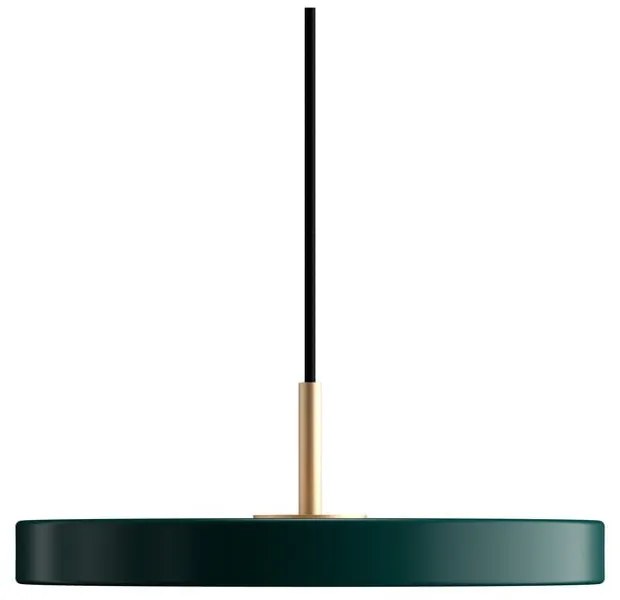 Ciemnozielona lampa wisząca LED z metalowym kloszem ø 31 cm Asteria Mini – UMAGE
