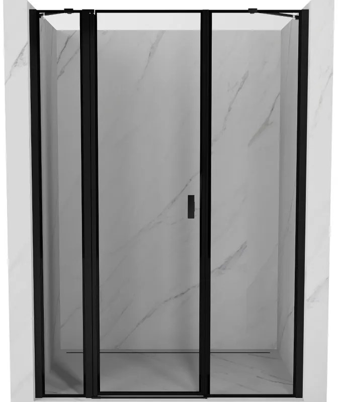 Mexen Mist drzwi prysznicowe uchylne lewe 135 cm, czarna ramka, czarne - 8A4-135-001-70-70-L
