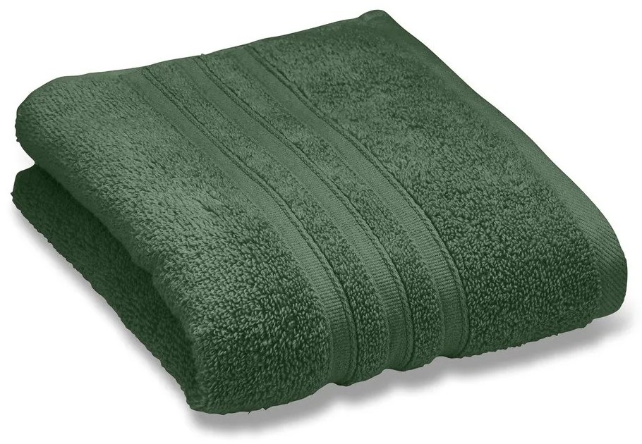 Ciemnozielony bawełniany ręcznik frotte 50x85 cm Zero Twist – Catherine Lansfield