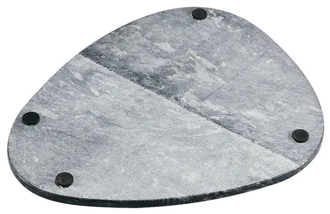 Talerz do serwowania z polerowanego marmuru, 25 x 25 cm