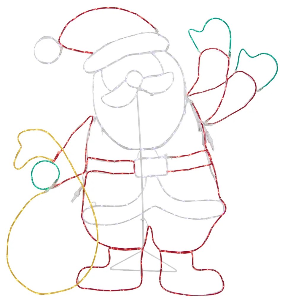 Zewnetrzna Świąteczna lampa podłogowa Święty Mikołaj 117 cm z LED i timerem IP44 - Pax Oswietlenie zewnetrzne