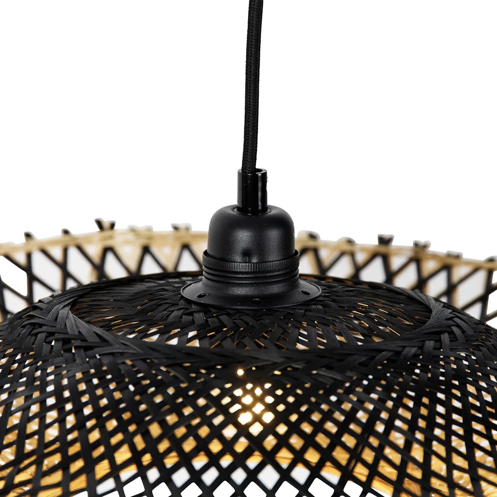 Orientalna lampa wisząca bambusowa 50 cm - RinaKolonialny Oswietlenie wewnetrzne