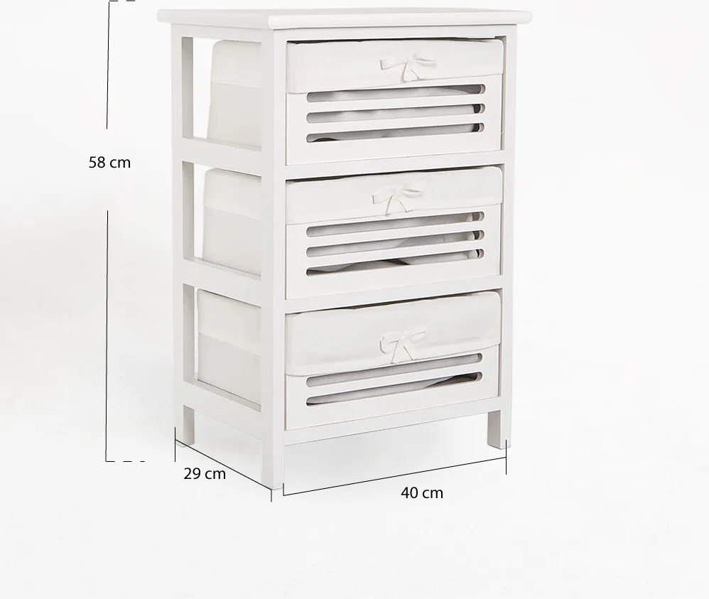 Szeroka komoda Kirota z 3 szufladami