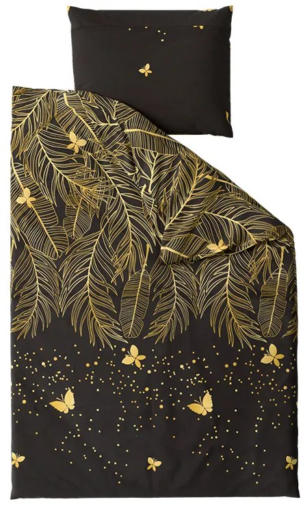 PrzytulneMieszkanie.pl PrzytulneMieszkanie.pl Pościel z mikrowłókna VISATA czarna Rozmiar pościeli: 70 x 80 cm | 140 x 200 cm