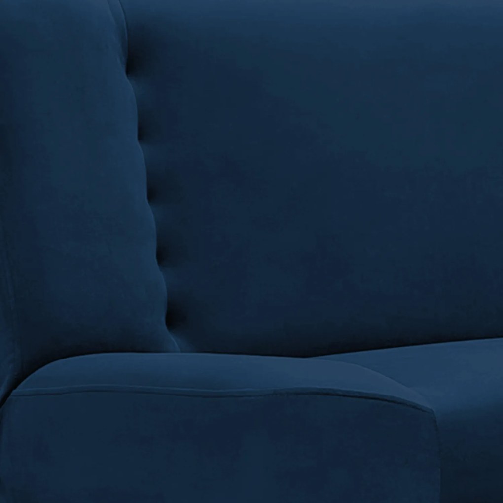 Sofa z Funkcją Spania PIANO Rozkładana Wersalka Dwuosobowa Granatowa Nowoczesna do Salonu