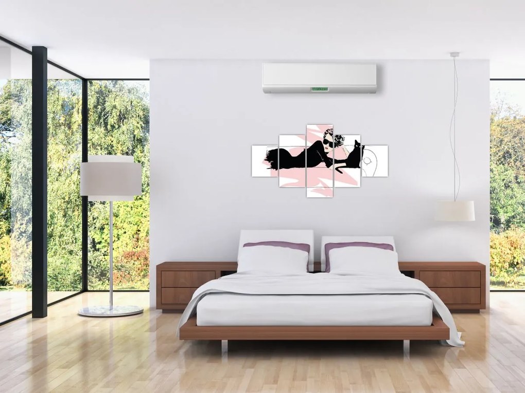 Obraz - Modna dama (125x70 cm)
