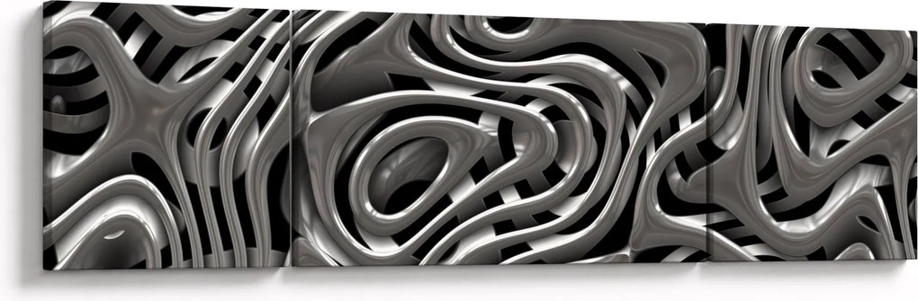 Obraz - Metaliczna abstrakcja (170x50 cm)