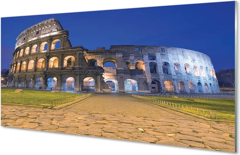 Szkło do Kuchni na Ścianę Koloseum w Blasku Zachodzącego Słońca