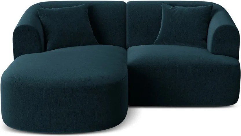 Morski aksamitny narożnik (lewostronny/z szezlongiem) Campi – Cosmopolitan Design