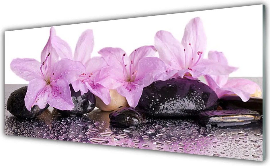 Panel Szklany Perlista Rosa na Lilii Wodnej