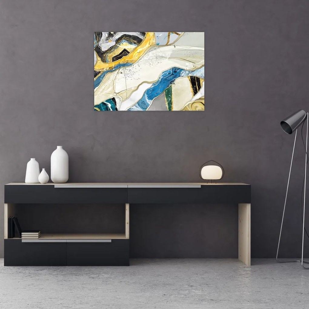 Obraz na szkle - Kolorowy marmur (70x50 cm)