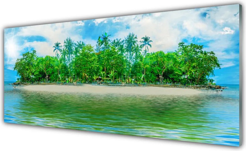 Panel Szklany Samotna Wyspa na Morzu