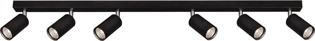 Czarna lampa sufitowa reflektory spot N6-H31