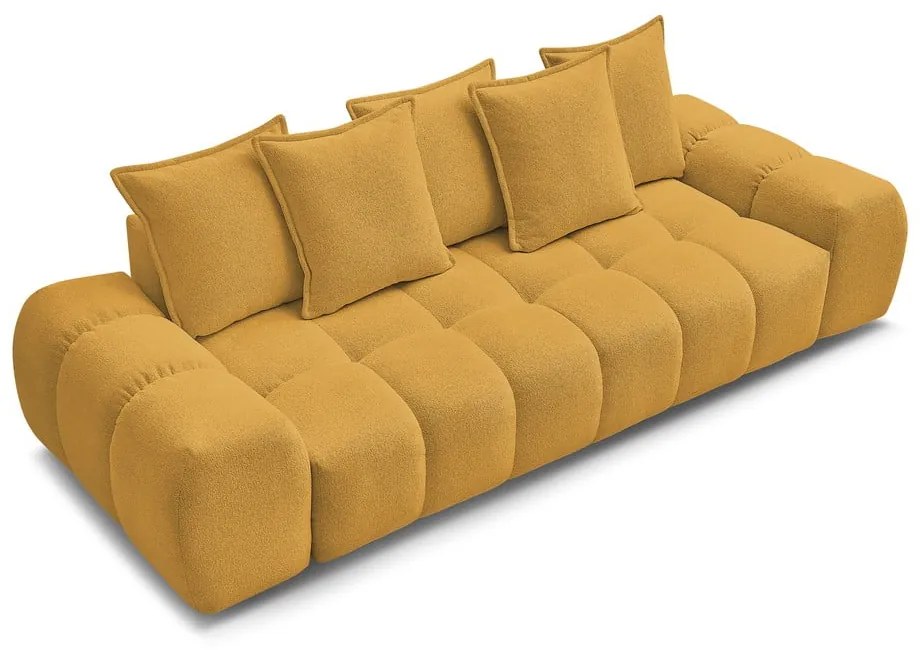 Musztardowa sofa z tkaniny szenilowej 278 cm Everest – Bobochic Paris