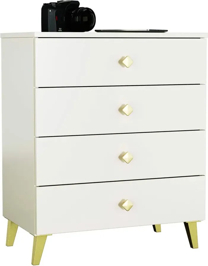 Kaszmirowa komoda w stylu glamour 4 szuflady G3-P77