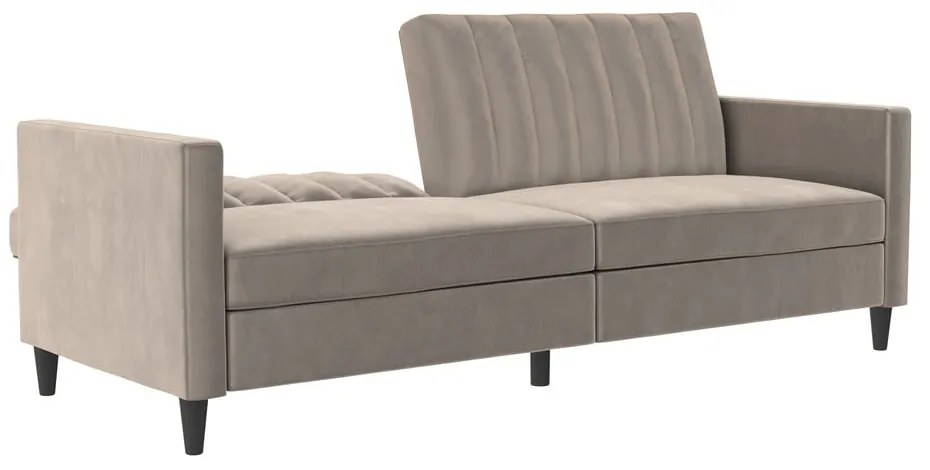 Jasnoszara aksamitna sofa 207 cm Celine – Støraa