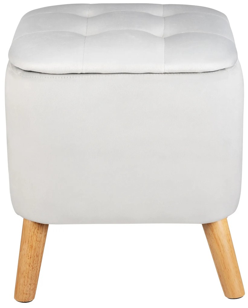 Pufa do salonu EMMA, welurowa, z miejscem do przechowywania, 42, 5 cm, WENKO