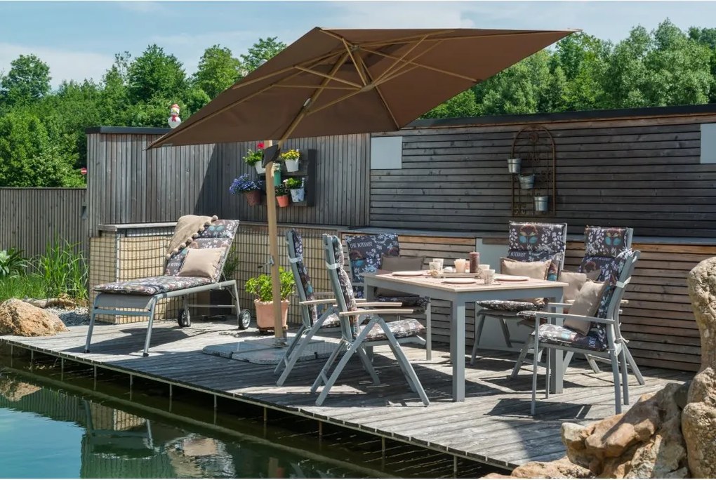 Doppler EXPERT WOOD - ogrodowy aluminiowy fotel regulowany