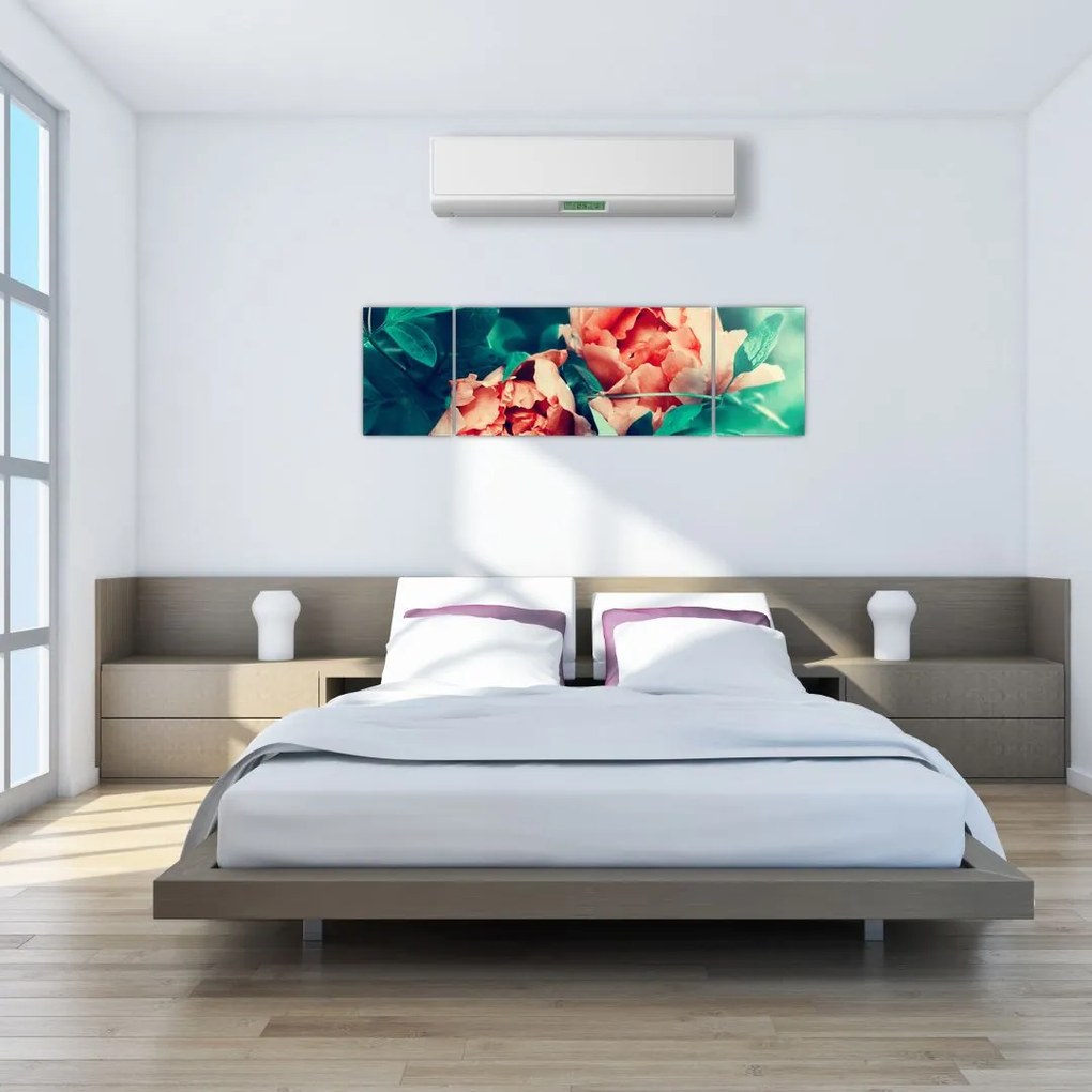 Obraz wiosennych kwiatów (170x50 cm)