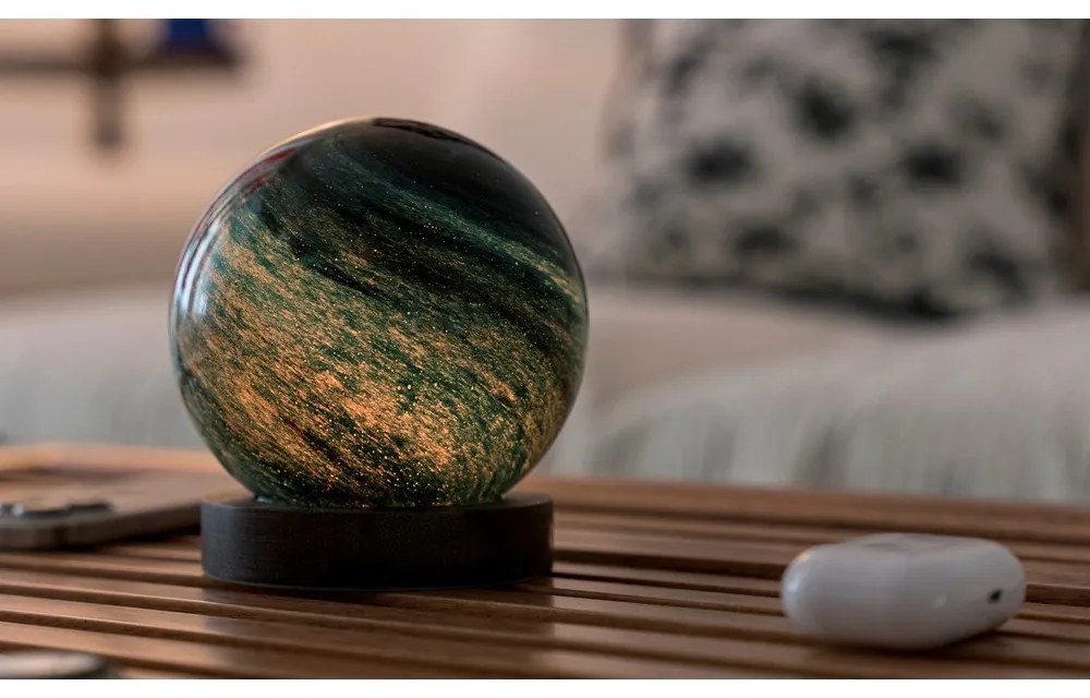 Ciemnobrązowa/w ciemnym naturalnym kolorze dekoracja świetlna na USB ø 12 cm Stellar Ocean – Gingko