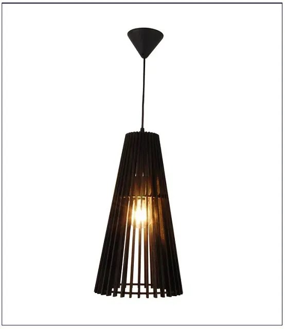 Lampa wisząca drewniany stożek - 4X V038 T6-S95