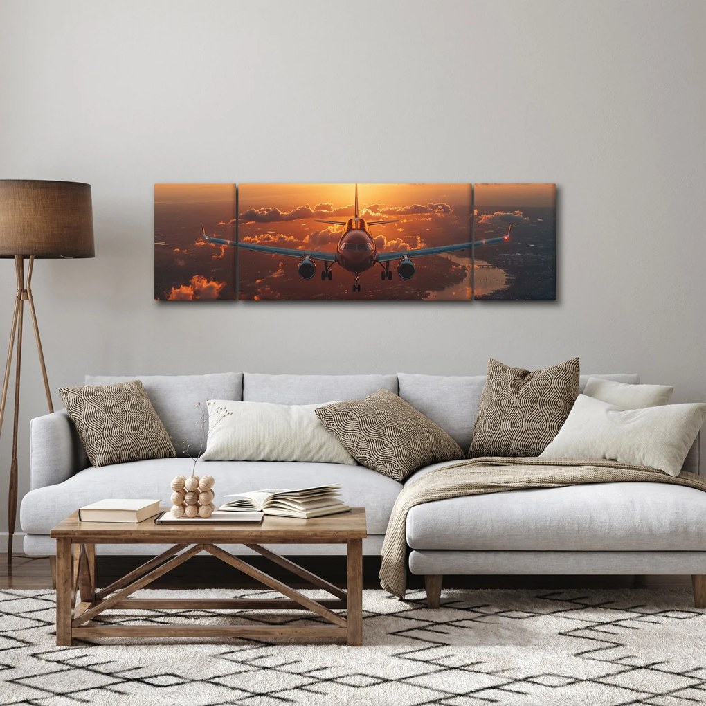 Obraz - Samolot transportowy (170x50 cm)