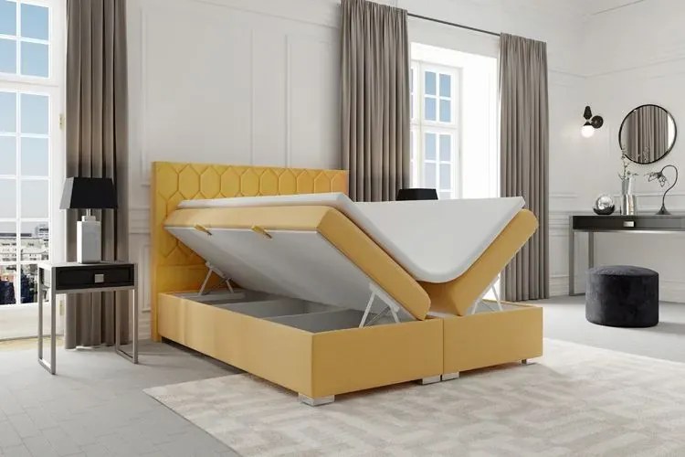 Łóżko małżeńskie boxspring Cahir 160x200 - 32 kolory