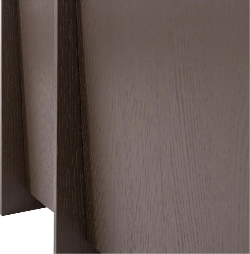 Ciemnobrązowa szafka pod TV w dekorze jesionu 102x53x44 cm Brock – WOOOD