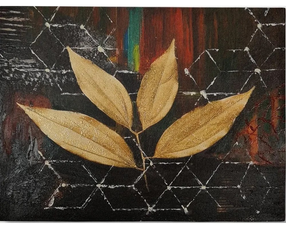 Ręcznie malowany obraz 100x70 cm Leaf – Wallity