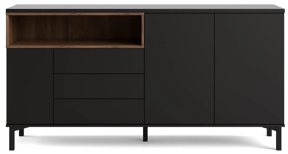 Czarna komoda 176x90x49 cm Roomers – Tvilum