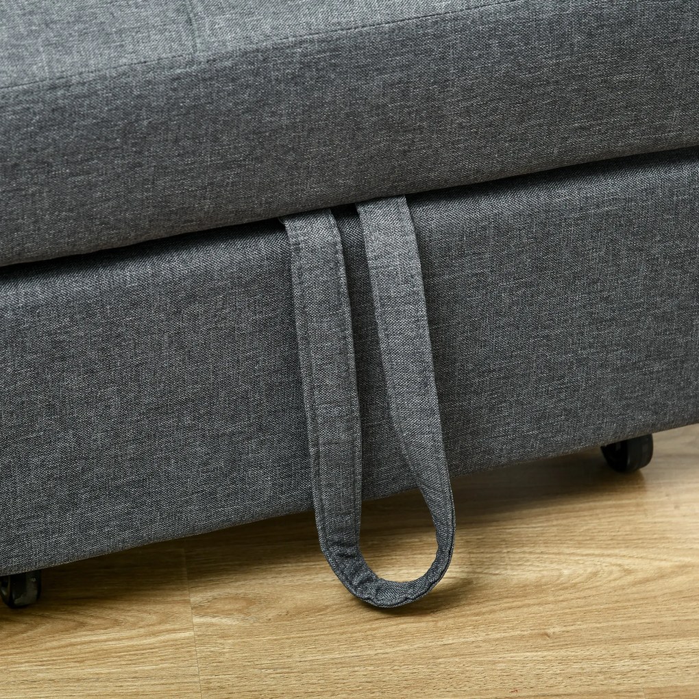 HOMCOM 4-w-1 wielofunkcyjna rozkładana sofa, składany fotel do spania z regulowanym oparciem i poduszką | Aosom PL