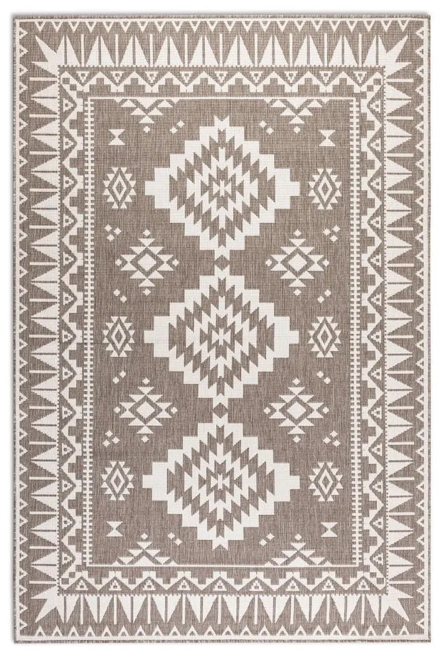 Brązowo-kremowy dywan odpowiedni na zewnątrz 160x230 cm Gemini – Elle Decoration