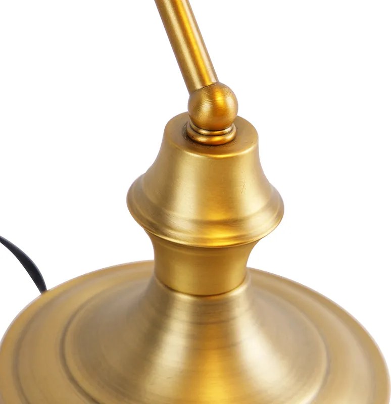 Inteligentna lampa bankierska brązowa ze szkłem bursztynowym z WiFi A60 - Banker