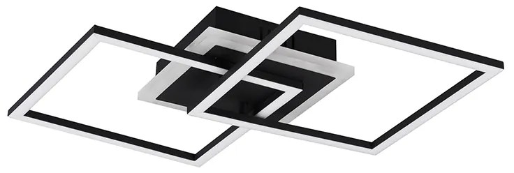 Designerska lampa sufitowa czarna z wbudowanym LED, 3-stopniowy ściemniacz - VeniDesignerski Oswietlenie wewnetrzne