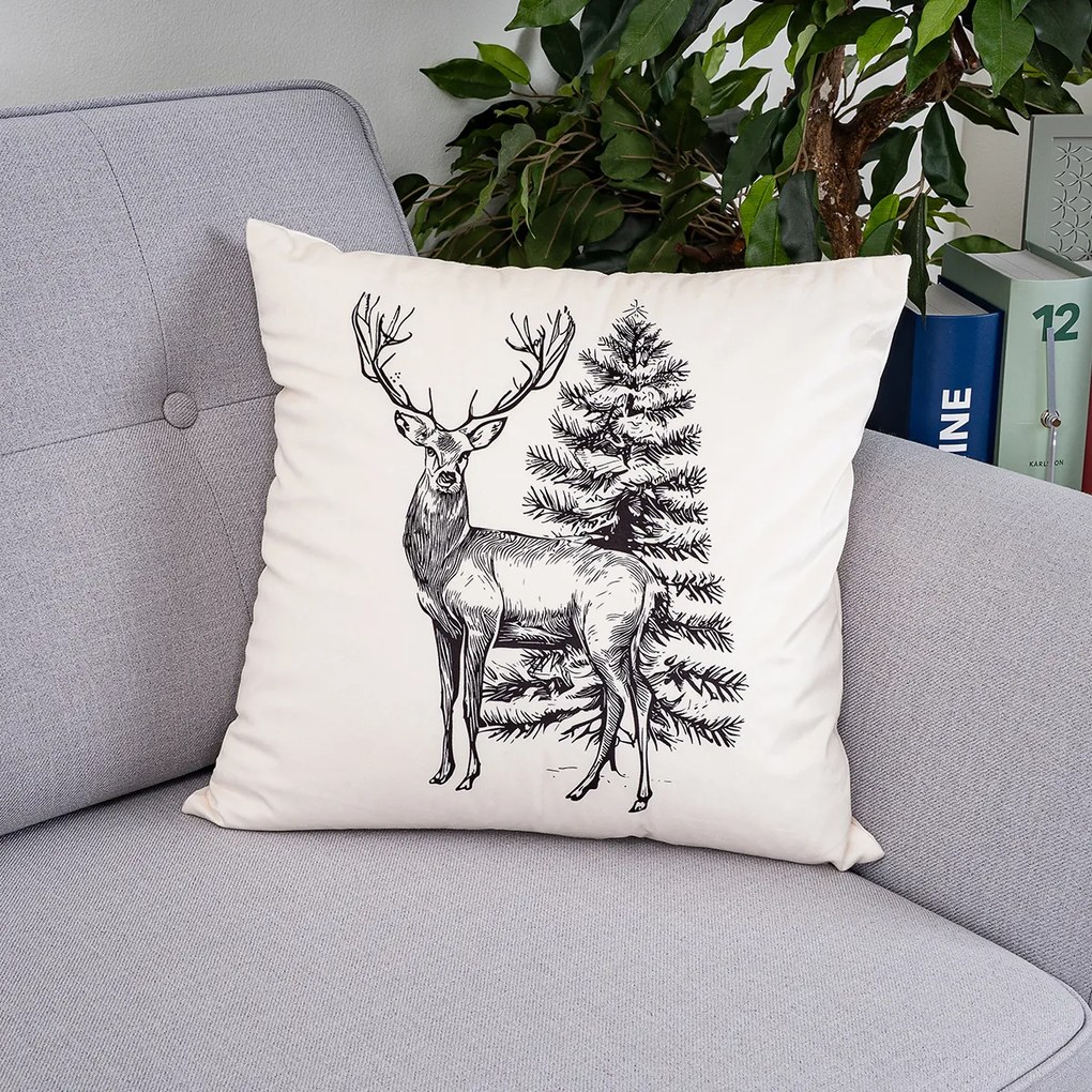 4Home Poszewka na poduszkę Woodland Stag, 45 x 45cm