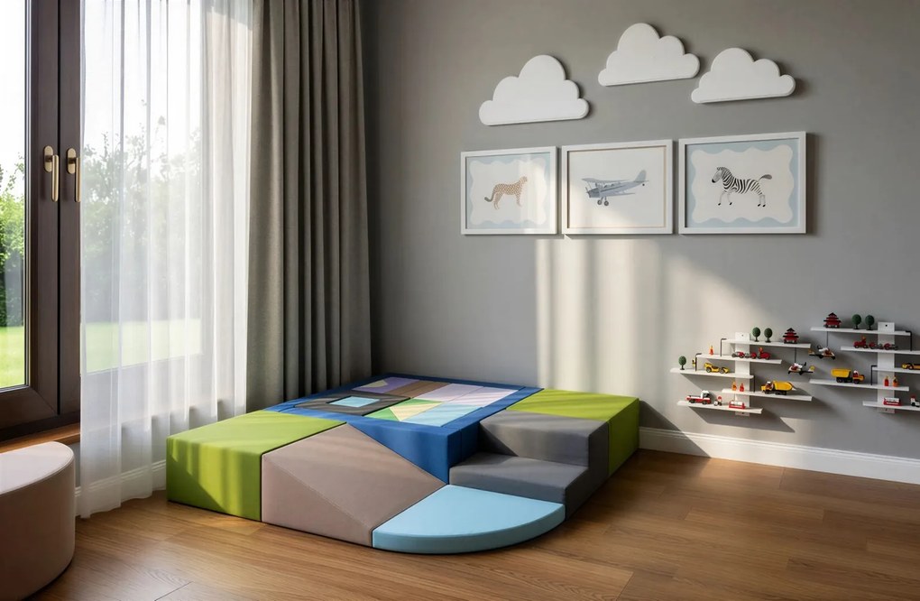 Piankowy plac zabaw soft play do żłobka i przedszkola Happy Playground H240-11