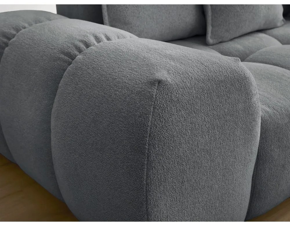 Ciemnoszara sofa z tkaniny szenilowej 278 cm Everest – Bobochic Paris